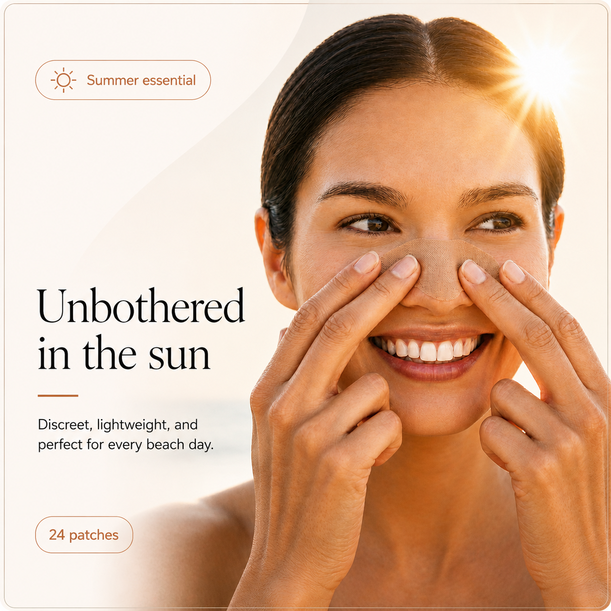 Comfortable UV protection for your nose in the sun